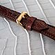 Ремешок для часов Apple watch из кожи крокодила. Ремешок для часов. Аксессуары из кожи. Ярмарка Мастеров.  Фото №4
