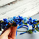 A wreath on the head 'With blue flowers and blackberries'. Tiaras. FLOWERRINA (flowerina). My Livemaster. Фото №4