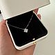 Колье клевер серебро 925 пробы в инкрустации фианитов. Колье. MARIA GUSEVA Fashion Jewelry. Ярмарка Мастеров.  Фото №5