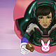 D'va Overwatch (обои для рабочего стола). Игры. Nauru Art. Интернет-магазин Ярмарка Мастеров.  Фото №2