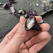 Украшения handmade. Livemaster - original item Copper ring with rutile quartz (volosatik) No. №5. Handmade.