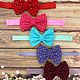 The bow felt with print and elastic band, Knot hair bow, Moscow,  Фото №1