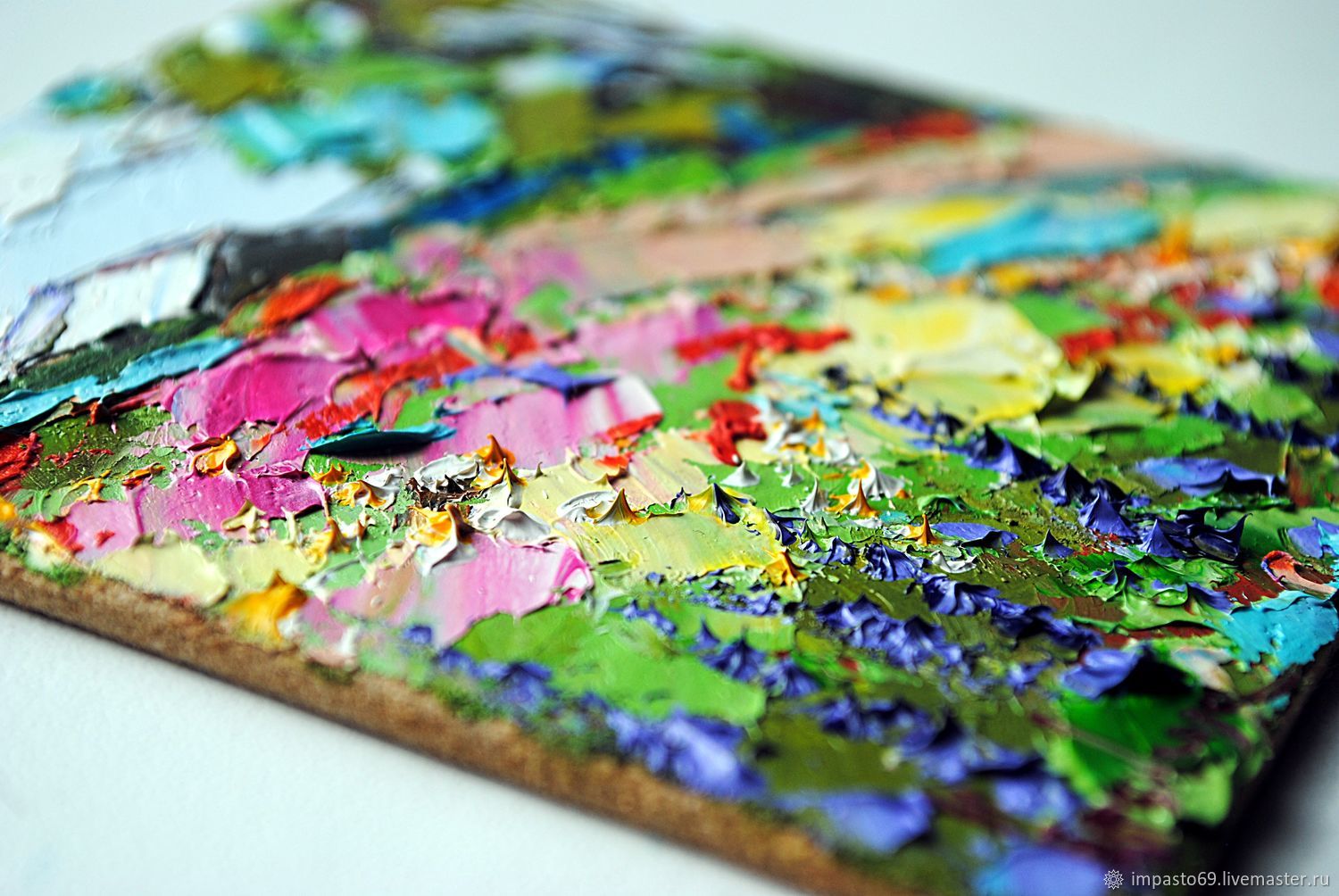 Картина маслом.\"Летний пейзаж\".Миниатюра маслом в интернет-магазине ...