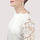 Order Short white cotton dress with lace. Yana Levashova Fashion. Livemaster. . Dresses Фото №3