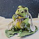Teddy Animals: Biggie the Frog, Teddy Toys, Kinel,  Фото №1