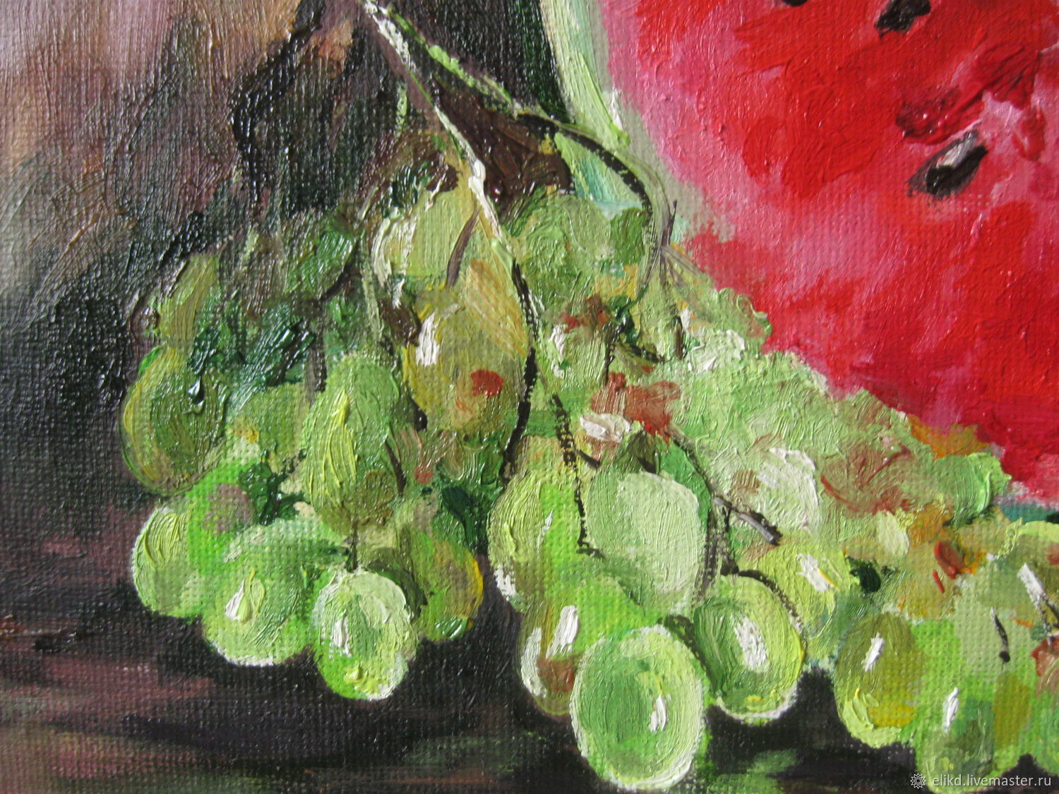 Виноград гуашью