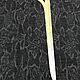 ЖАККАРД БУКЛЕ ЛИСТЬЯ ЧЕРНЫЙ, арт. BE1408127. Ткани. Ткани Италии. Ярмарка Мастеров.  Фото №6