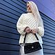 Wool sweater white women's oversize in stock