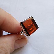 Украшения handmade. Livemaster - original item elegant amber ring, silver.. Handmade.