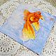 Oil painting Goldfish 20h20 cm. Pictures. Kind paintings by Irina Belozerova. My Livemaster. Фото №6