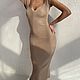 Bandage dress with short sleeves in beige color, Dresses, Moscow,  Фото №1