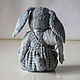 Зайка тедди серый Малыш. Тедди Зверята. Handsewing.toys (Ирина). Ярмарка Мастеров.  Фото №11