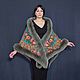 Pavlovoposadsky handkerchief 'Ladoga' with arctic fox, Shawls, Moscow,  Фото №1