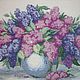 Cross stitch 'a Bouquet of lilacs', Pictures, Kurgan,  Фото №1