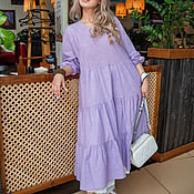Одежда handmade. Livemaster - original item Cotton dress, Lilac mist model, a gift to a girl. Handmade.