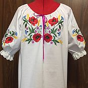 Одежда handmade. Livemaster - original item Women`s embroidered blouse