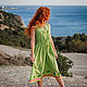 Boho dress linen Green Summer. Dresses. Kupava - ethno/boho. My Livemaster. Фото №5
