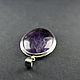 Pendant with a natural oval amethyst in a frame of 925 silver SP0008. Pendants. Sunny Silver. My Livemaster. Фото №6