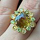 Кольцо с турмалином 4,56ct -12 мм. Кольца. GoldenFlower. Интернет-магазин Ярмарка Мастеров.  Фото №2
