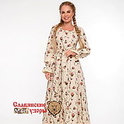 Платье современное в русском стиле "Чернавушка"