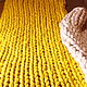 Толстый плед из натуральной шерсти мериноса "Желтый". Пледы. KnitoMania. Ярмарка Мастеров.  Фото №4