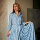 Shirt dress 'Provence on blue'. Dresses. Alexandra Maiskaya. Online shopping on My Livemaster.  Фото №2
