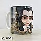 Ceramic mug decorated with handmade from polymer clay Beetlejuice. Mugs and cups. CatherineArtRu. Online shopping on My Livemaster.  Фото №2