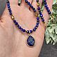 Necklace with pendant natural lapis lazuli stone. Necklace. naturalkavni. Online shopping on My Livemaster.  Фото №2