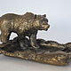 Bronze ashtray with a bear, Ashtray, Yaroslavl,  Фото №1