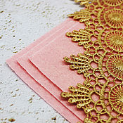 Материалы для творчества handmade. Livemaster - original item Felt: Flamingo embroidery base 15h15 cm thickness 1 mm. Handmade.