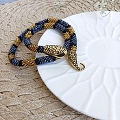 Украшения handmade. Livemaster - original item Choker necklace harness with snake print. Handmade.