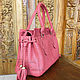 ROSETTA Python Women's bag in pink. Shopper. Exotic Workshop Python Fashion. Online shopping on My Livemaster.  Фото №2
