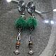 Заказать Серьги с меховым декором БОХО - шик "Мягкие, лесные". Екатерина Руд (Стильно о камнях). Ярмарка Мастеров. . Серьги-продевки Фото №3