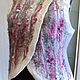 Felted Silk Vest with Sheep Curls Snowy Winter. Vests. FansFelt. My Livemaster. Фото №4