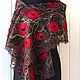 Poppies, poppies, poppies... - Openwork scarf - stole. Wraps. crazywoolLT. Online shopping on My Livemaster.  Фото №2