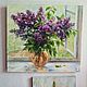 Order Lilacs on the window. Oil on canvas. 45h50 cm. Tatiana Chepkasova. Livemaster. . Pictures Фото №3