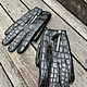 Women's crocodile leather gloves. Gloves. exotiqpython. My Livemaster. Фото №5
