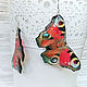 Transparent Butterfly Earrings Peacock Red Black White. Earrings. WonderLand. Online shopping on My Livemaster.  Фото №2