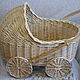 Doll stroller wicker. Doll furniture. Elena Shitova - basket weaving. Online shopping on My Livemaster.  Фото №2