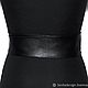 Кожаный пояс кушак черный Black Basic. Пояса. Lanita Design. Ярмарка Мастеров.  Фото №4