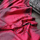 Винтаж: Шарф палантин Бордовый с черным. Платки винтажные. Irina-ekw. Интернет-магазин Ярмарка Мастеров.  Фото №2