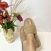 Обувь ручной работы handmade. Livemaster - original item Jute Bath Slippers. Women`s Jute Slippers.. Handmade.