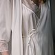 Natural silk robe with lace milky color. Robes. Delicate Clothing Store (Daria). My Livemaster. Фото №4