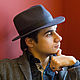 Men's pointed Fedora hat. Color graphite, Hats1, Moscow,  Фото №1