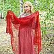  Delicate delicate down shawl-cobweb color burgundy. Shawls. Down shop. My Livemaster. Фото №5