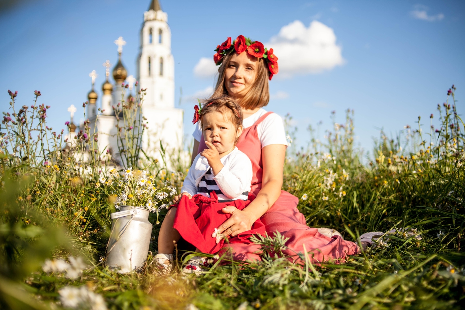 Фотосет в маковом венке
Я с младшей дочерью