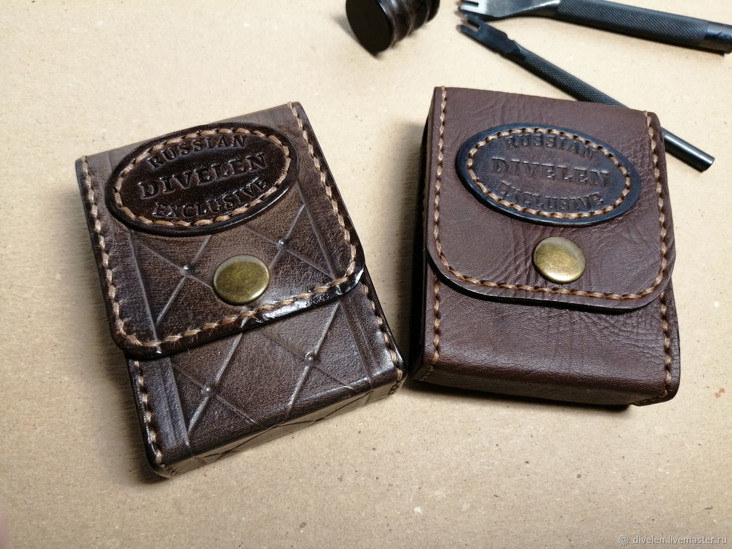 Raven Leather goods портсигар кожаный