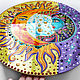 Round modern painting 'Solar Eclipse' D 50 cm. Pictures. Art by Tanya Shest. Online shopping on My Livemaster.  Фото №2