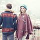 Sirogojno style пончо "Цветочный узор"/фиолетовый. Пончо. Zlatiborska8/Галина. Интернет-магазин Ярмарка Мастеров.  Фото №2