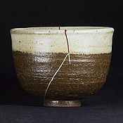 миниатюрный чайник из исинской глины ,техника кинцуги
